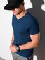 Marškinėliai vyrams Ombre basic S1369, mėlyni kaina ir informacija | Vyriški marškinėliai | pigu.lt