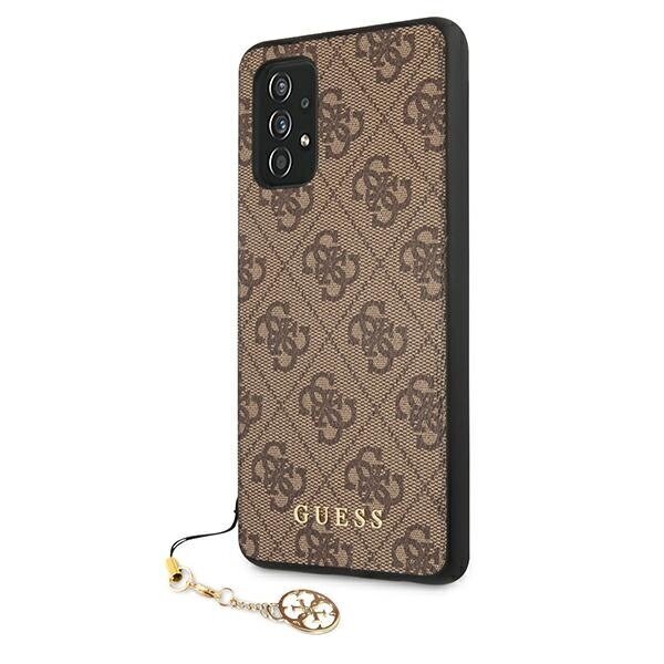 Dėklas telefonui Original Guess 4G Charms Collection Hardcase skirtas Samsung Galaxy A52 5G, rudas kaina ir informacija | Telefono dėklai | pigu.lt