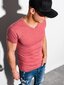 Marškinėliai vyrams Ombre basic S1369, raudoni цена и информация | Vyriški marškinėliai | pigu.lt