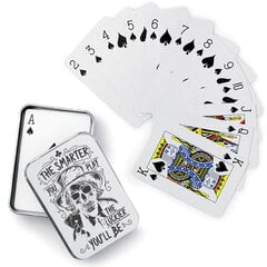 Kortos metalinėje dėžutėje The smarter you play... kaina ir informacija | Azartiniai žaidimai, pokeris | pigu.lt