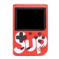 RoGer Retro mini Game console with 400 games, 3 inch color screen, TV output / Red + Remote kaina ir informacija | Žaidimų konsolės | pigu.lt