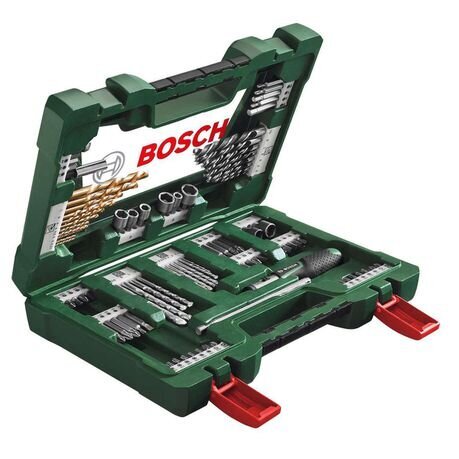 Antgalių ir grąžtų rinkinys Bosch V-Line Titanium, 91 d kaina ir informacija | Mechaniniai įrankiai | pigu.lt