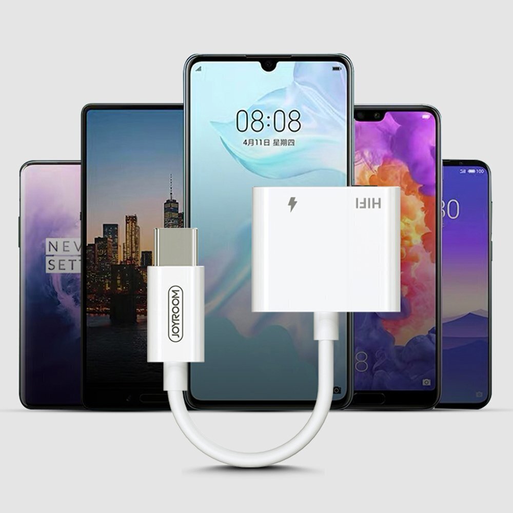 Joyroom adapteris, USB-C - USB-C / 3.5mm mini jack kaina ir informacija | Laidai telefonams | pigu.lt