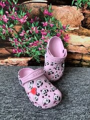 Crocs Classic vaikiškos šlepetės Panda Print Clog Jr 206999-6GD kaina ir informacija | Guminės klumpės vaikams | pigu.lt