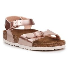 Basutės mergaitėms Birkenstock Rio Kids BF ELectric Metallic Copper 1012520, rožinės kaina ir informacija | Basutės vaikams | pigu.lt