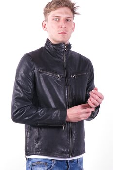 Кожаная куртка GIPSY GBGAINESSFLAJORVBLAC-M цена и информация | Мужские куртки | pigu.lt