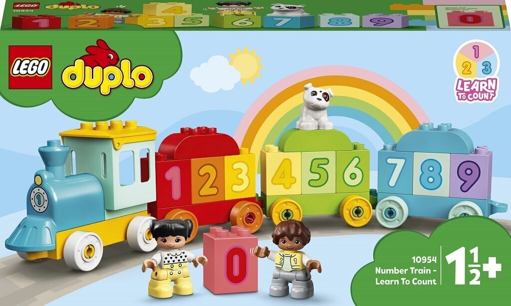 10954 LEGO® DUPLO Skaičių traukinys – išmok skaičiuoti kaina ir informacija | Konstruktoriai ir kaladėlės | pigu.lt