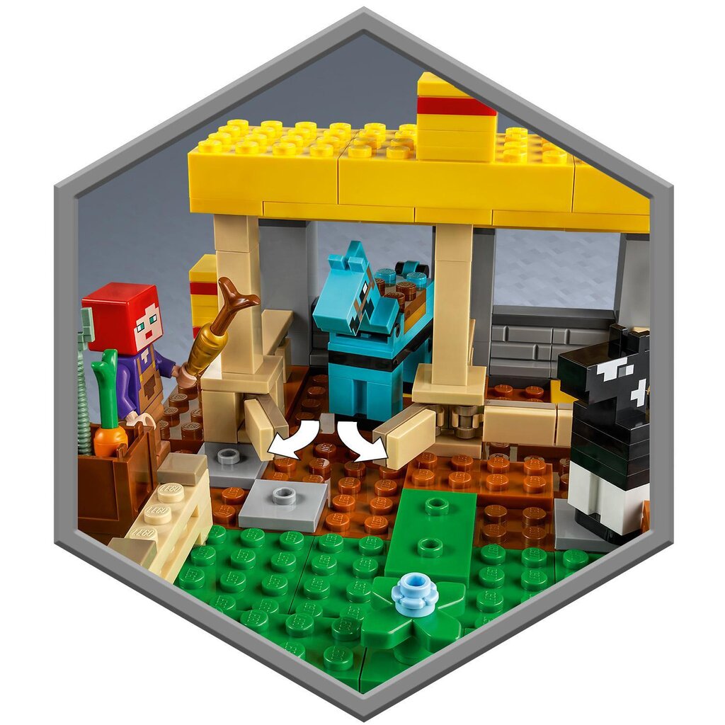 21171 LEGO® Minecraft Žirgynas kaina ir informacija | Konstruktoriai ir kaladėlės | pigu.lt