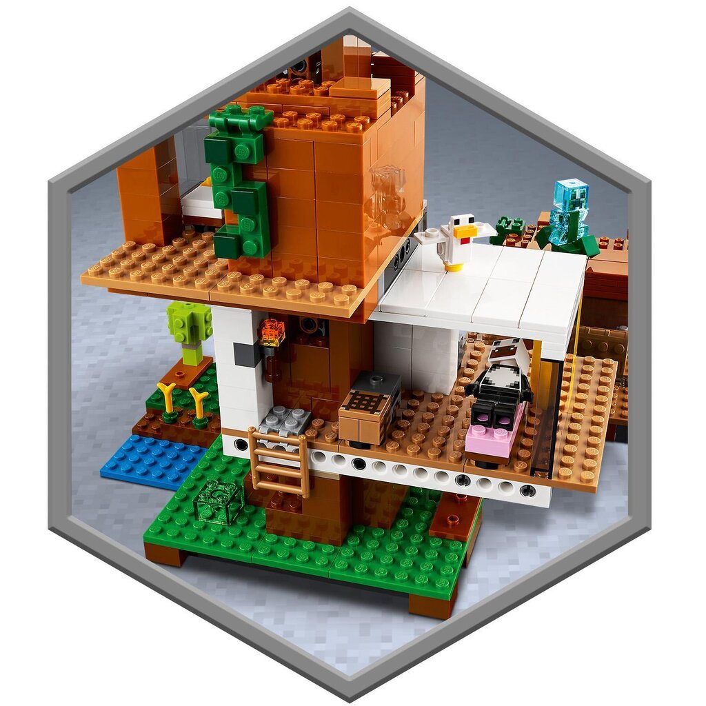 21174 LEGO® Minecraft Modernus namelis medyje kaina ir informacija | Konstruktoriai ir kaladėlės | pigu.lt