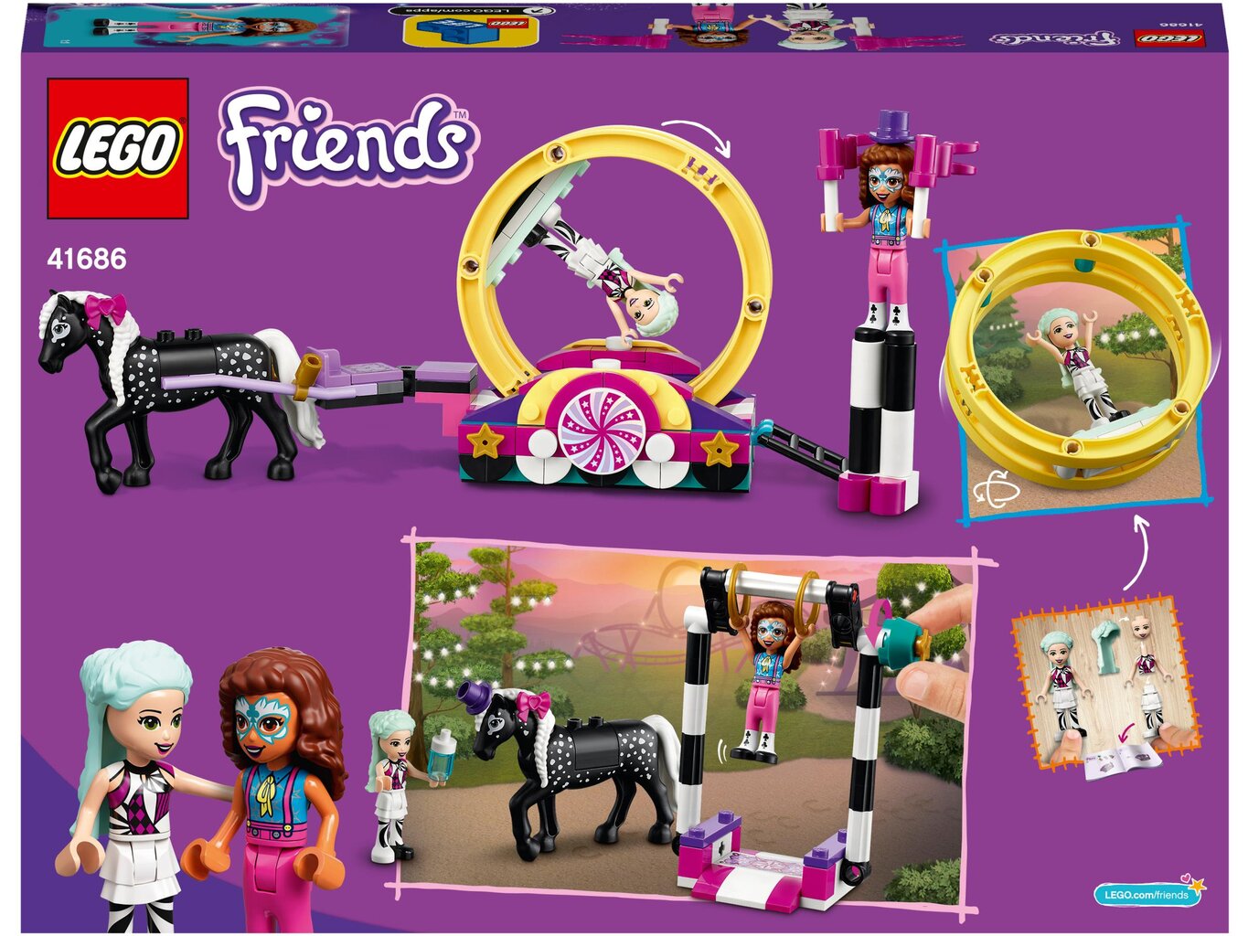 41686 LEGO® Friends Magiški akrobatai цена и информация | Konstruktoriai ir kaladėlės | pigu.lt