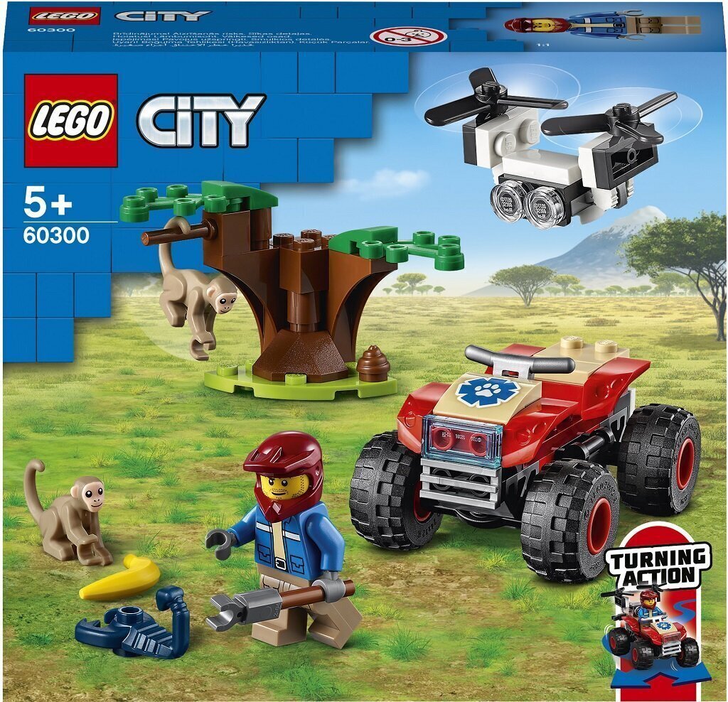 60300 LEGO® City Laukinės gamtos gelbėtojų keturratis kaina ir informacija | Konstruktoriai ir kaladėlės | pigu.lt