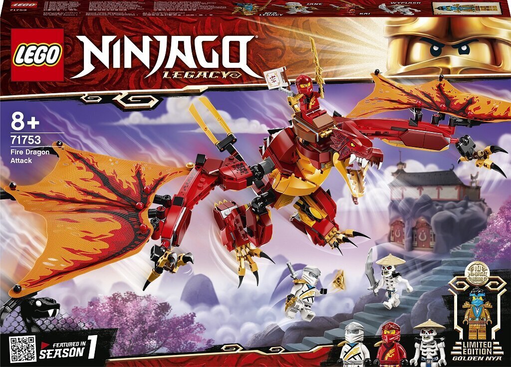 71753 LEGO® NINJAGO Ugnies drakono puolimas цена и информация | Konstruktoriai ir kaladėlės | pigu.lt