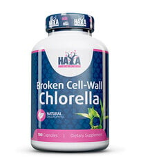 Пищевая добавка Haya Labs Broken Cell Wall Chlorella (Chlorela) 100 капс. цена и информация | Витамины | pigu.lt