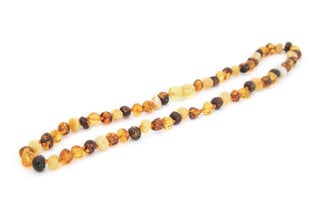 Разноцветное полированное янтарное ожерелье для женщин цена и информация | Украшения на шею | pigu.lt