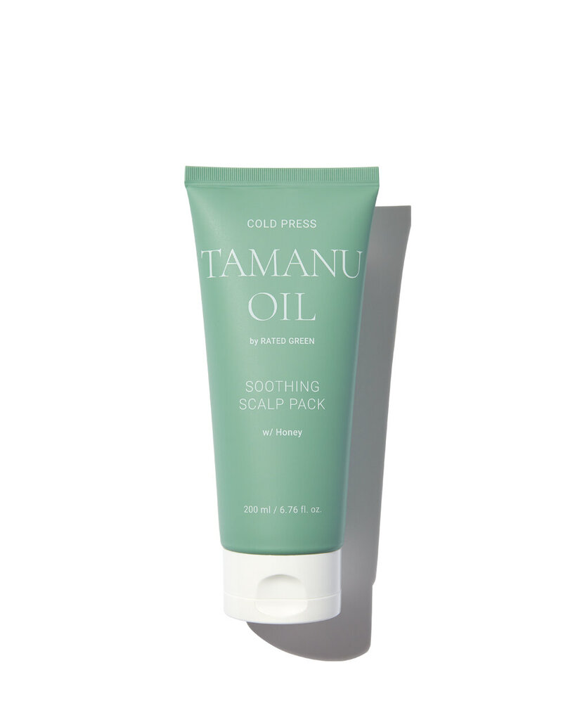 Raminanti galvos odos kaukė Rated Green Tamanu Oil Soothing Scalp Pack, 200 ml kaina ir informacija | Priemonės plaukų stiprinimui | pigu.lt