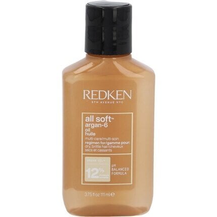 Plaukų aliejus Redken All Soft Argan-6 Oil, 111 ml kaina ir informacija | Priemonės plaukų stiprinimui | pigu.lt