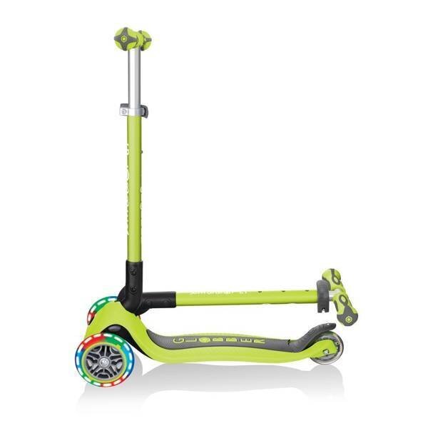 Globber GO-UP Deluxe Lights Lime Green цена и информация | Paspirtukai | pigu.lt