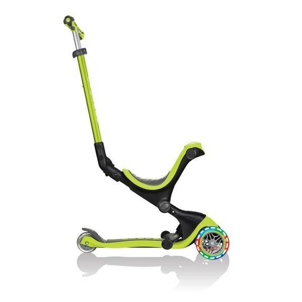 Globber GO-UP Deluxe Lights Lime Green kaina ir informacija | Paspirtukai | pigu.lt