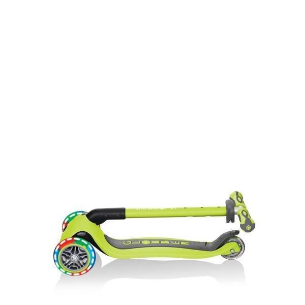 Globber GO-UP Deluxe Lights Lime Green kaina ir informacija | Paspirtukai | pigu.lt