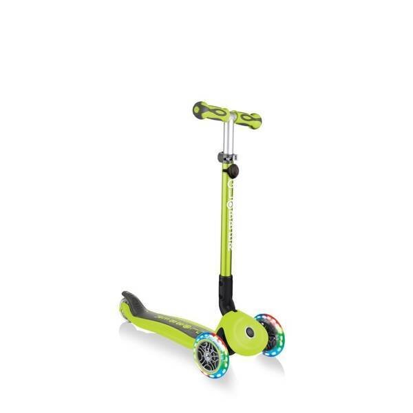 Globber GO-UP Deluxe Lights Lime Green kaina ir informacija | Paspirtukai | pigu.lt