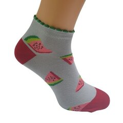 Женские короткие носки с рисунком "Арбуз" (серые) цена и информация | Женские носки | pigu.lt