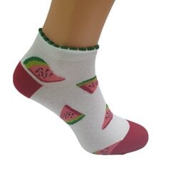 Trumpos kojinės moterims su dizainu Arbūzas, baltos kaina ir informacija | Moteriškos kojinės | pigu.lt