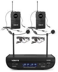 Vonyx WM82B Цифровой 2-канальный беспроводной микрофон UHF цена и информация | Микрофоны | pigu.lt