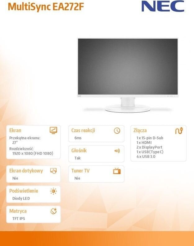 NEC 60005247 kaina ir informacija | Monitoriai | pigu.lt