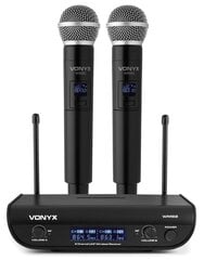 Vonyx WM82 Цифровой двухканальный беспроводной УВЧ микрофонный комплект с 2 портативными микрофонами цена и информация | Микрофоны | pigu.lt