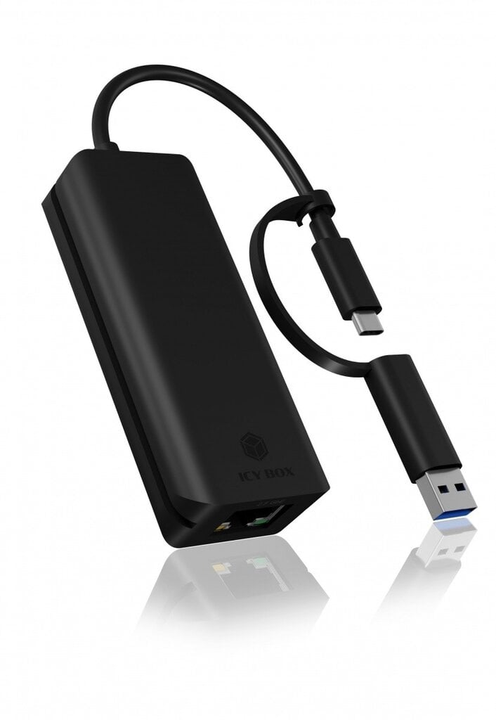 IcyBox Kabelis IB-LAN100-C3 USB TYPE-C į LAN kaina ir informacija | Adapteriai, USB šakotuvai | pigu.lt