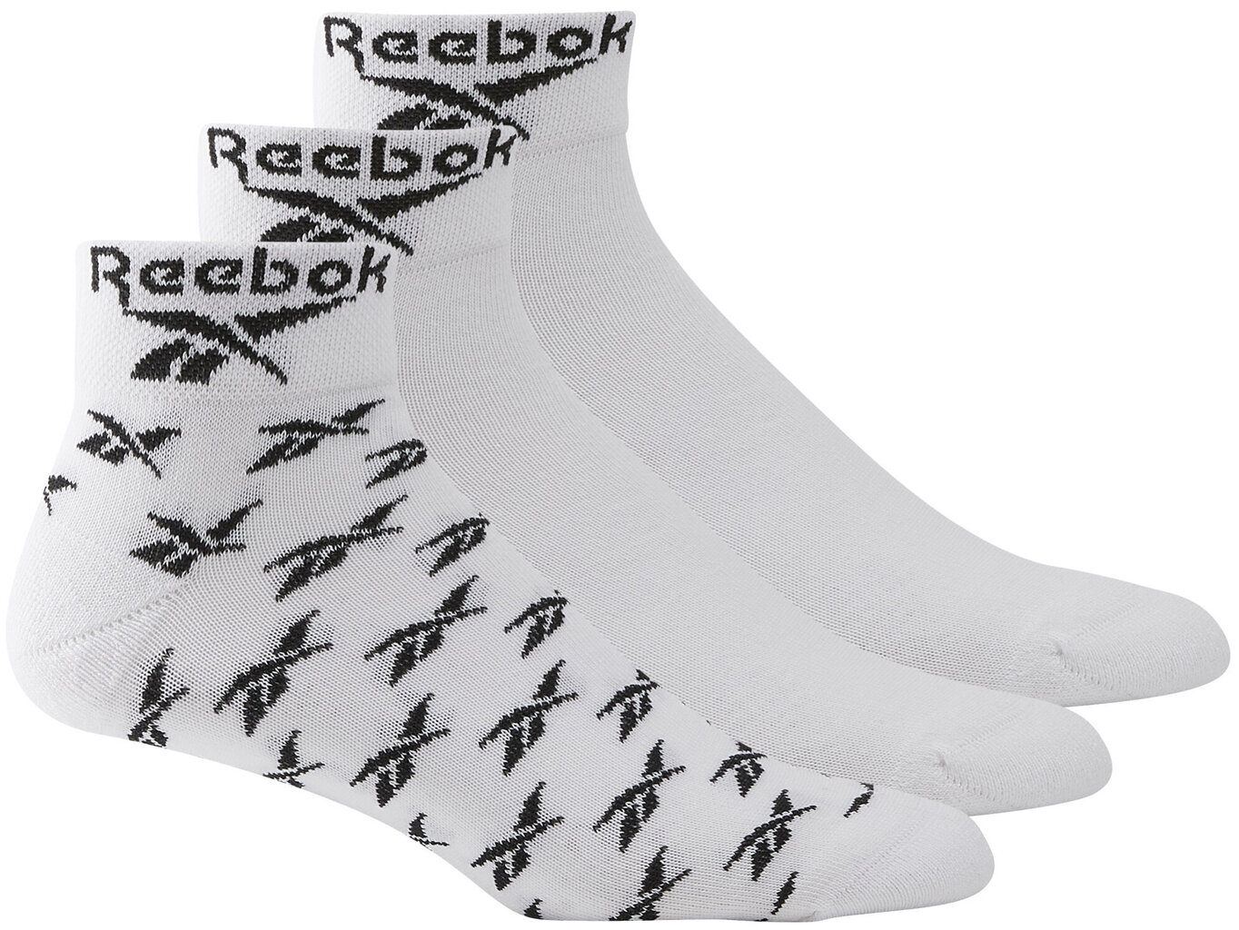 Kojinės vyrams Reebok Cl Fo Ankle Sock 3P GG6674, baltos kaina ir informacija | Vyriškos kojinės | pigu.lt