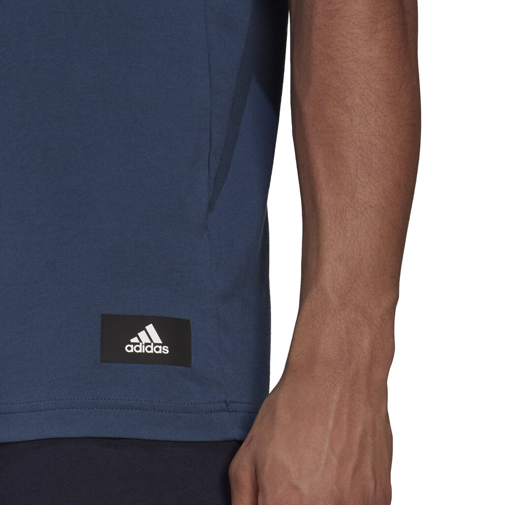 Marškinėliai vyrams Adidas M Fi Tee Ss A GP9509, mėlyni цена и информация | Vyriški marškinėliai | pigu.lt