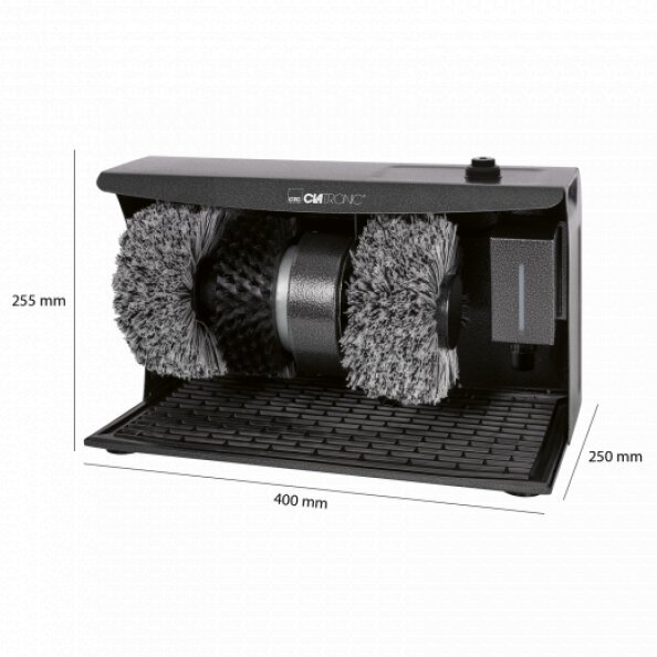 Elektrinis batų valymo aparatas Clatronic 2+1 Anthracite kaina ir informacija | Drabužių ir avalynės priežiūros priemonės | pigu.lt