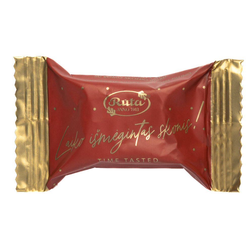 Juodojo šokolado saldainiai su romo skonio įdaru „Rūta 1913“, 1 kg kaina |  pigu.lt