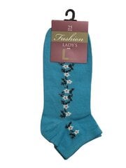 Trumpo dizaino kojinės moterims, mėlynos kaina ir informacija | Moteriškos kojinės | pigu.lt