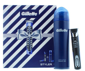 Rinkinys vyrams Gillette: skustuvas + skutimosi putos 200 ml + skustuvo antgaliai kaina ir informacija | Skutimosi priemonės ir kosmetika | pigu.lt