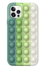 Hallo POP IT, skirtas Apple iPhone 12 Pro Max, žalias/baltas kaina ir informacija | Telefono dėklai | pigu.lt