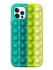 Hallo POP IT силиконовый чехол для Apple iPhone 12 Pro Max, Зелёный-жёлтый цена и информация | Чехлы для телефонов | pigu.lt
