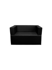 Sofa Wood Garden New Bergamo 117 Eco, juoda kaina ir informacija | Lauko kėdės, foteliai, pufai | pigu.lt