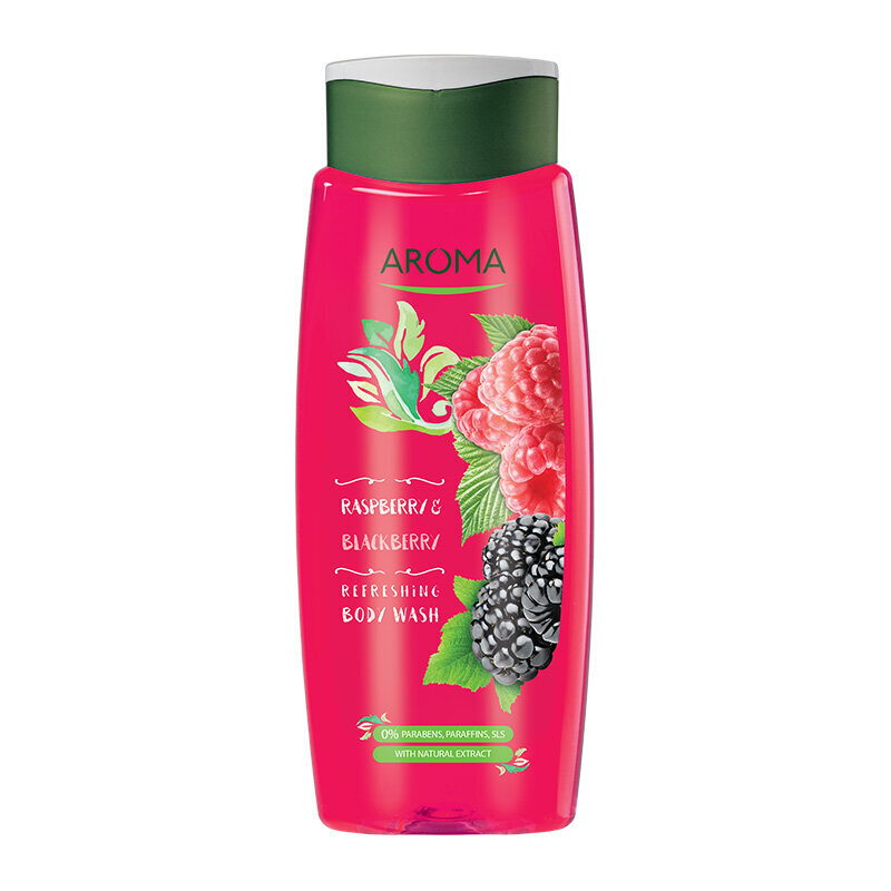 Dušo želė Aroma Rasberry & Blackberry Body Wash, 400 ml цена и информация | Dušo želė, aliejai | pigu.lt