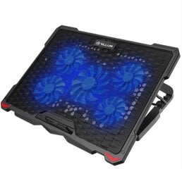 Tellur Cooling pad Basic 17, 5 вентиляторов, LED, черный цена и информация | Охлаждающие подставки и другие принадлежности | pigu.lt