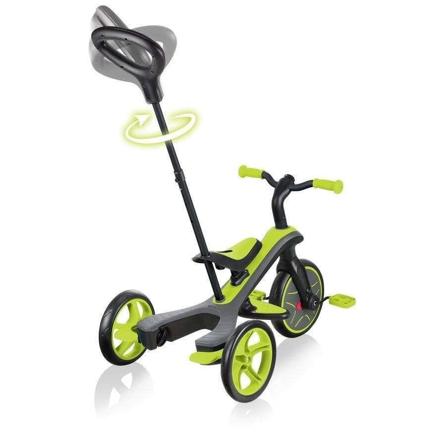 Paspirtukas - triratukas Globber Explorer Trike Lime Green (4 in 1) цена и информация | Balansiniai dviratukai | pigu.lt