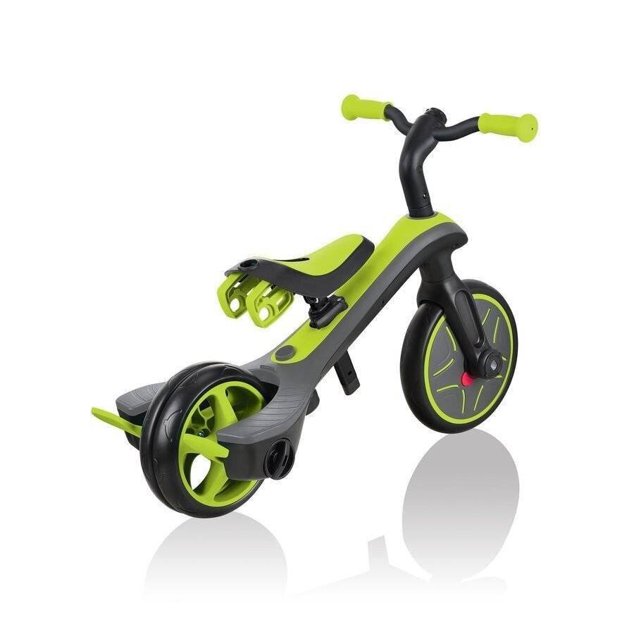 Paspirtukas - triratukas Globber Explorer Trike Lime Green (4 in 1) цена и информация | Balansiniai dviratukai | pigu.lt