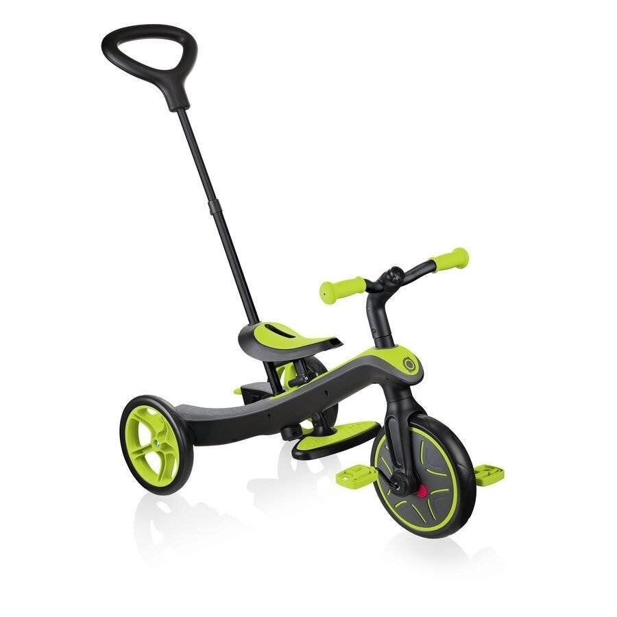 Paspirtukas - triratukas Globber Explorer Trike Lime Green (4 in 1) цена и информация | Balansiniai dviratukai | pigu.lt