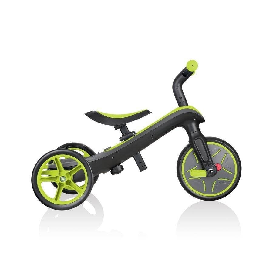 Paspirtukas - triratukas Globber Explorer Trike Lime Green (4 in 1) цена и информация | Balansiniai dviratukai | pigu.lt