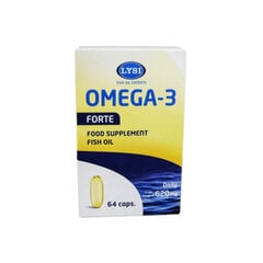 Maisto papildas Lysi Omega-3 Forte, 64 kapsulės kaina ir informacija | Vitaminai, maisto papildai, preparatai gerai savijautai | pigu.lt