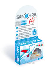 Ausų kištukai skrydžiams Sanohra fly children N2 kaina ir informacija | Slaugos prekės | pigu.lt