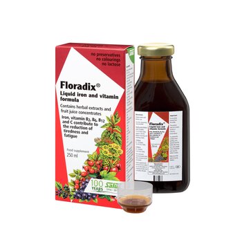 Maisto papildas Floradix skystis, skystosios geležies formulė, 250 ml kaina ir informacija | Vitaminai, maisto papildai, preparatai gerai savijautai | pigu.lt