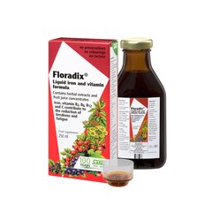 Maisto papildas Floradix skystis, skystosios geležies formulė, 250 ml цена и информация | Витамины, пищевые добавки, препараты для хорошего самочувствия | pigu.lt