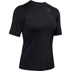Sportiniai marškinėliai moterims Under Armour Rush, juodi kaina ir informacija | Sportinė apranga moterims | pigu.lt